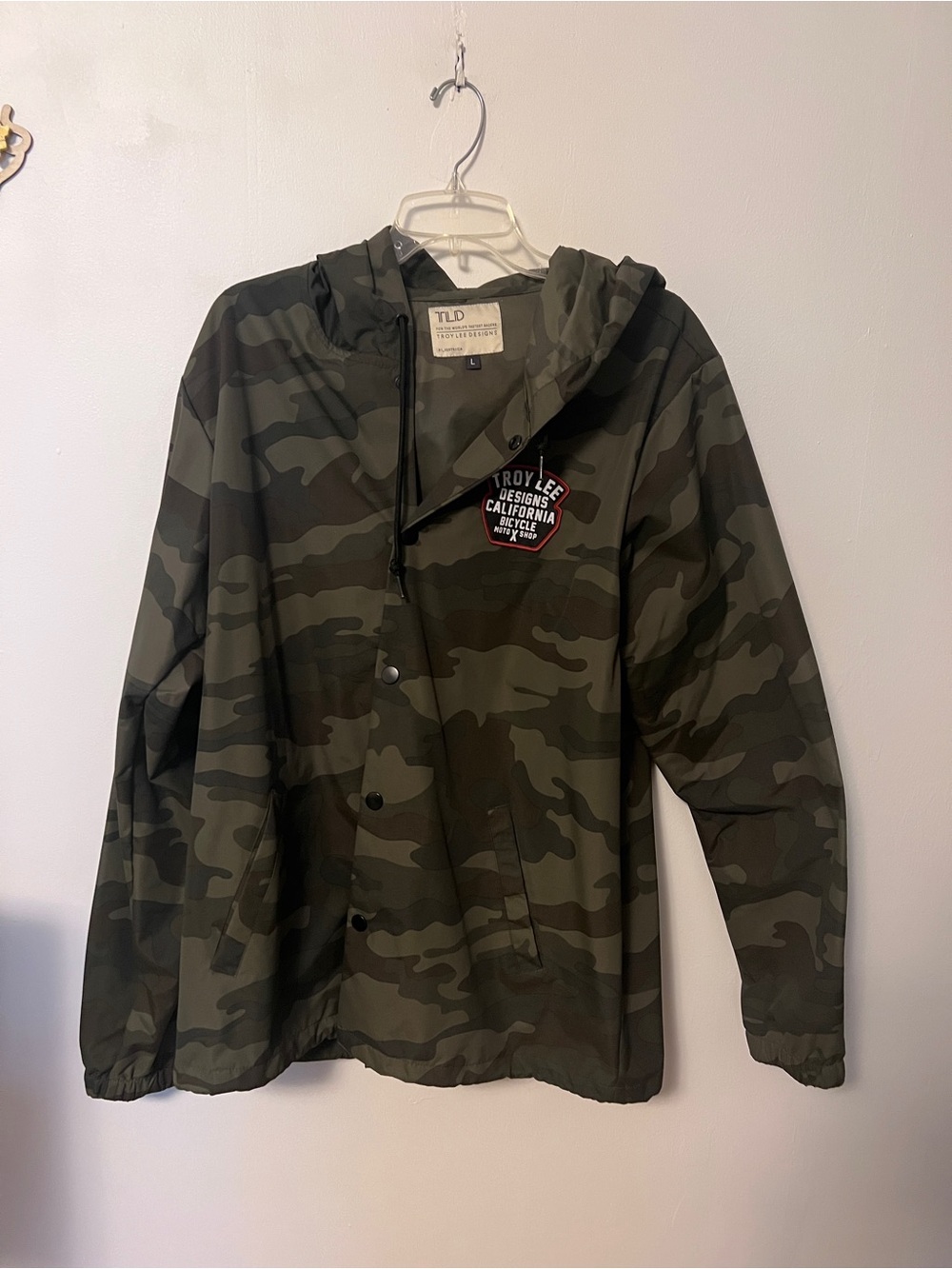 Troy Lee Designs Men’s Camo Hooded Rain Jacket